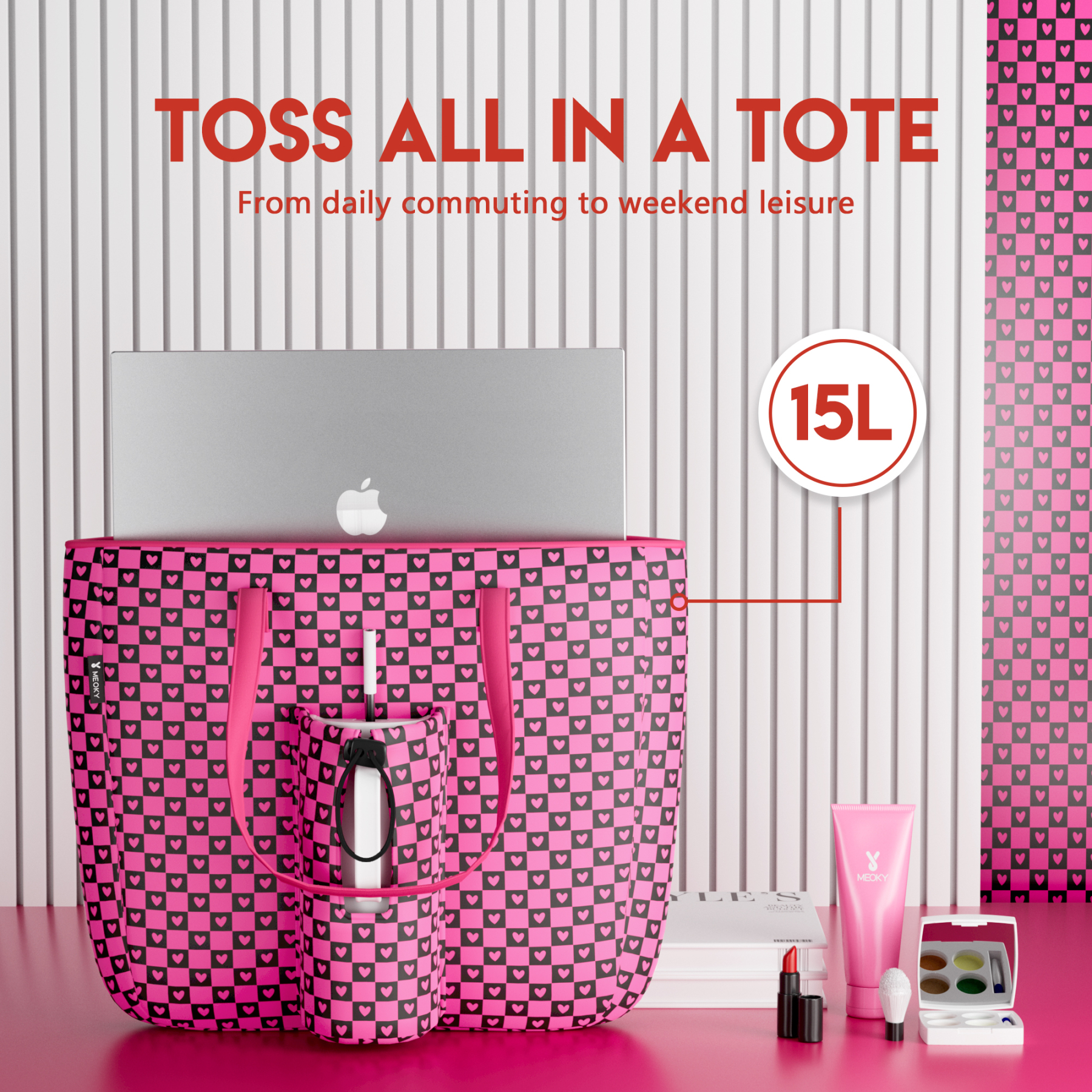 tote bag love grid