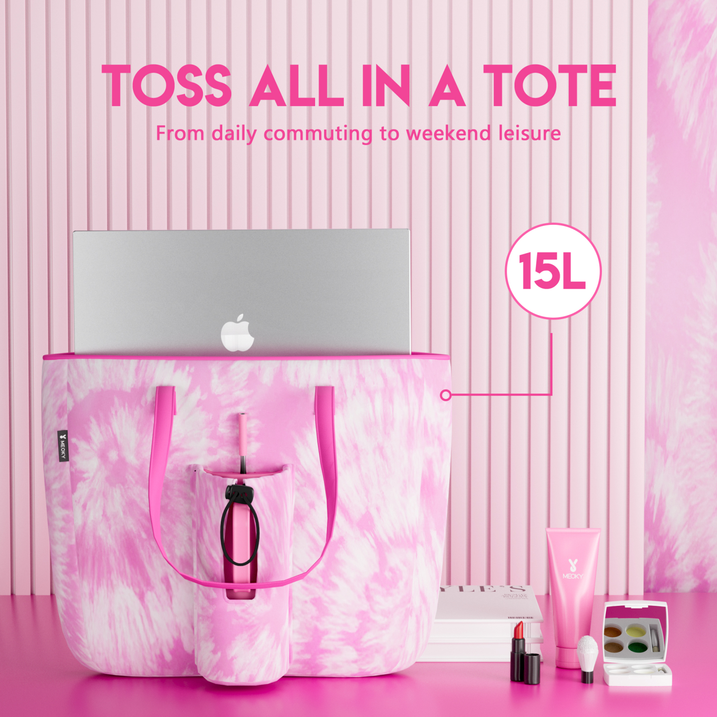 tote bag pink swirl