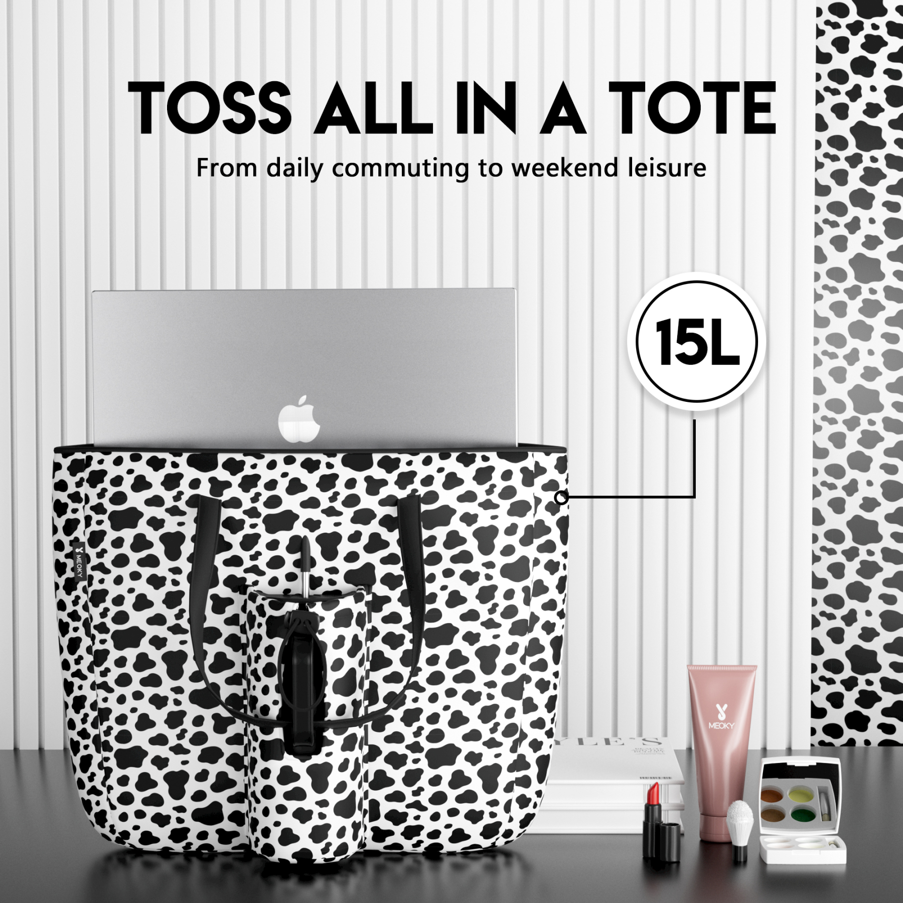 tote bag black dapple