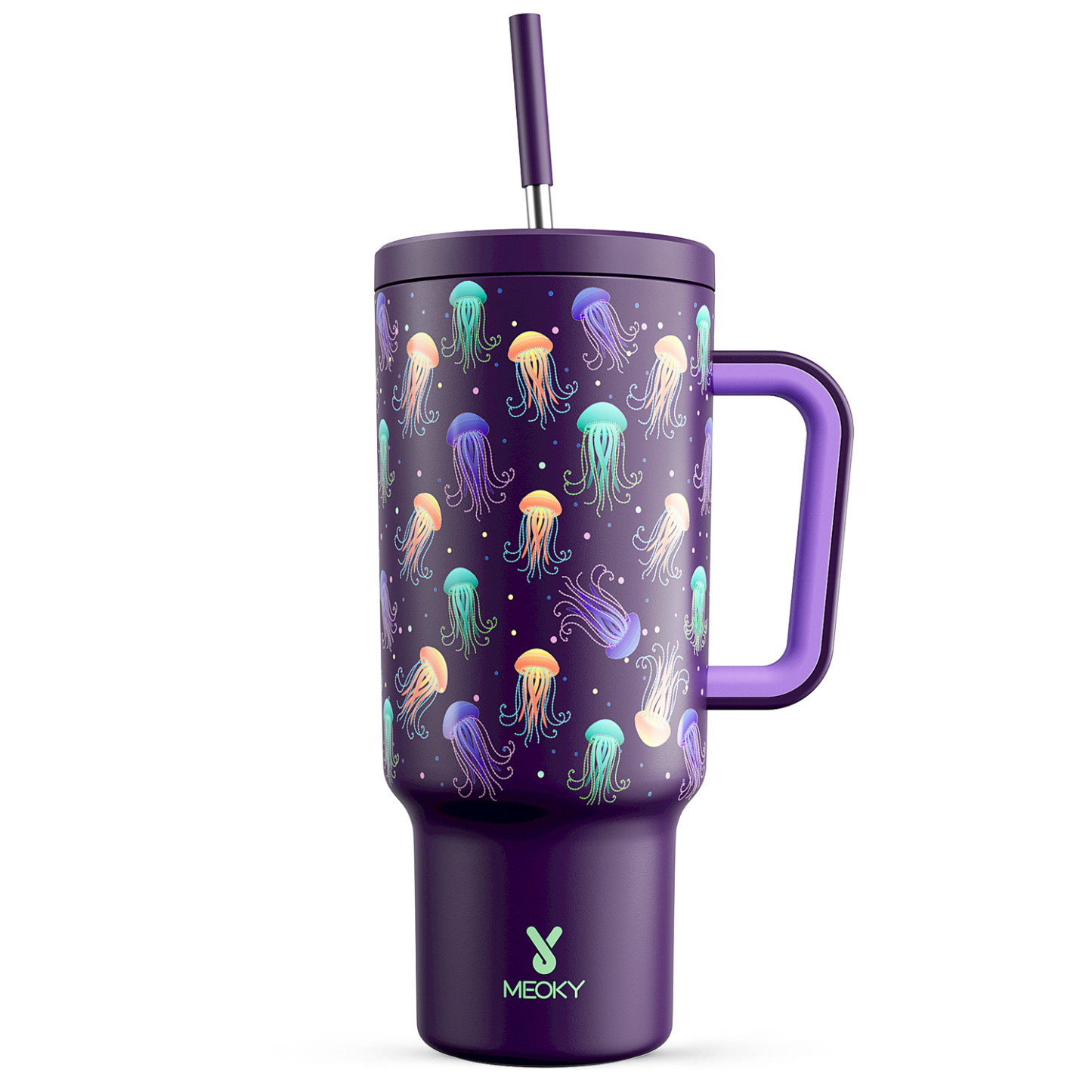 40oz Tumbler With Straw Glow Medusas