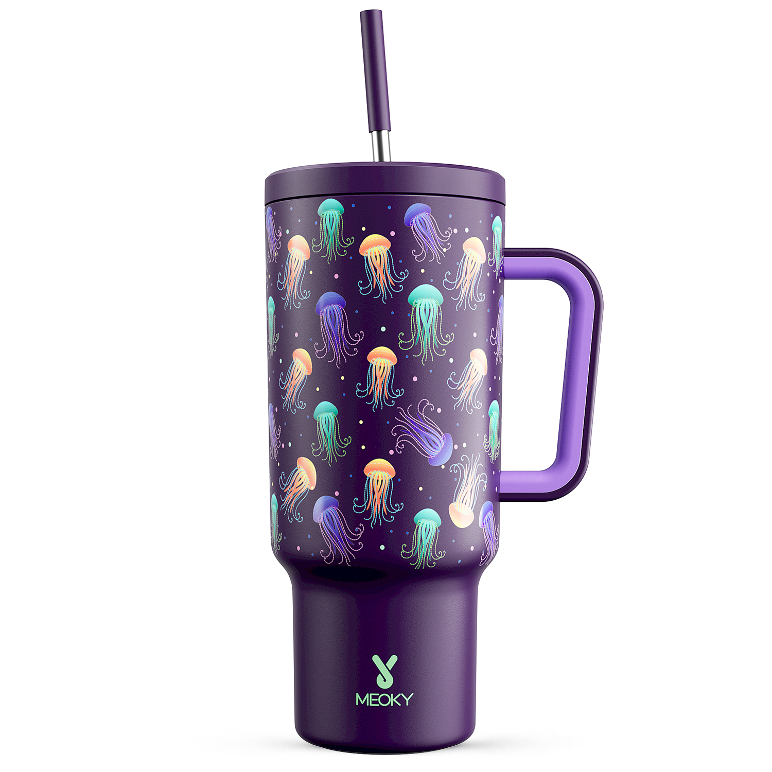 40oz Tumbler With Straw Glow Medusas