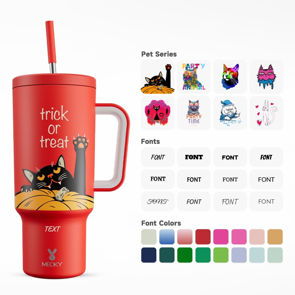 40oz Tumbler With Straw Customized - pet