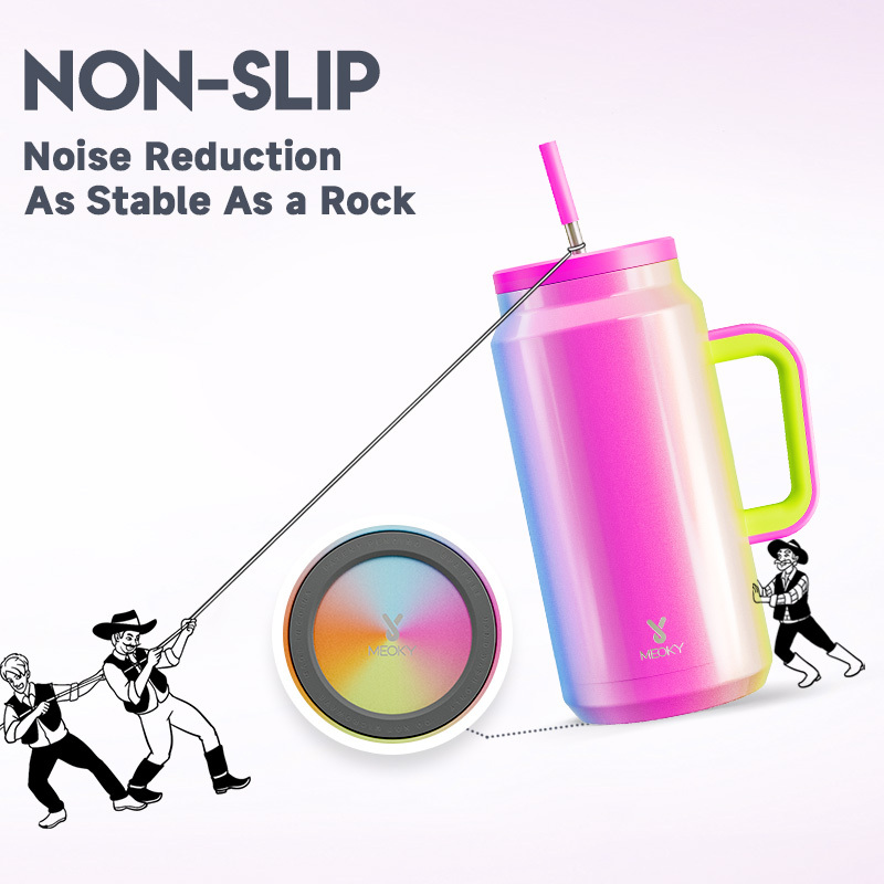 64oz water bottle straw gradient rainbow