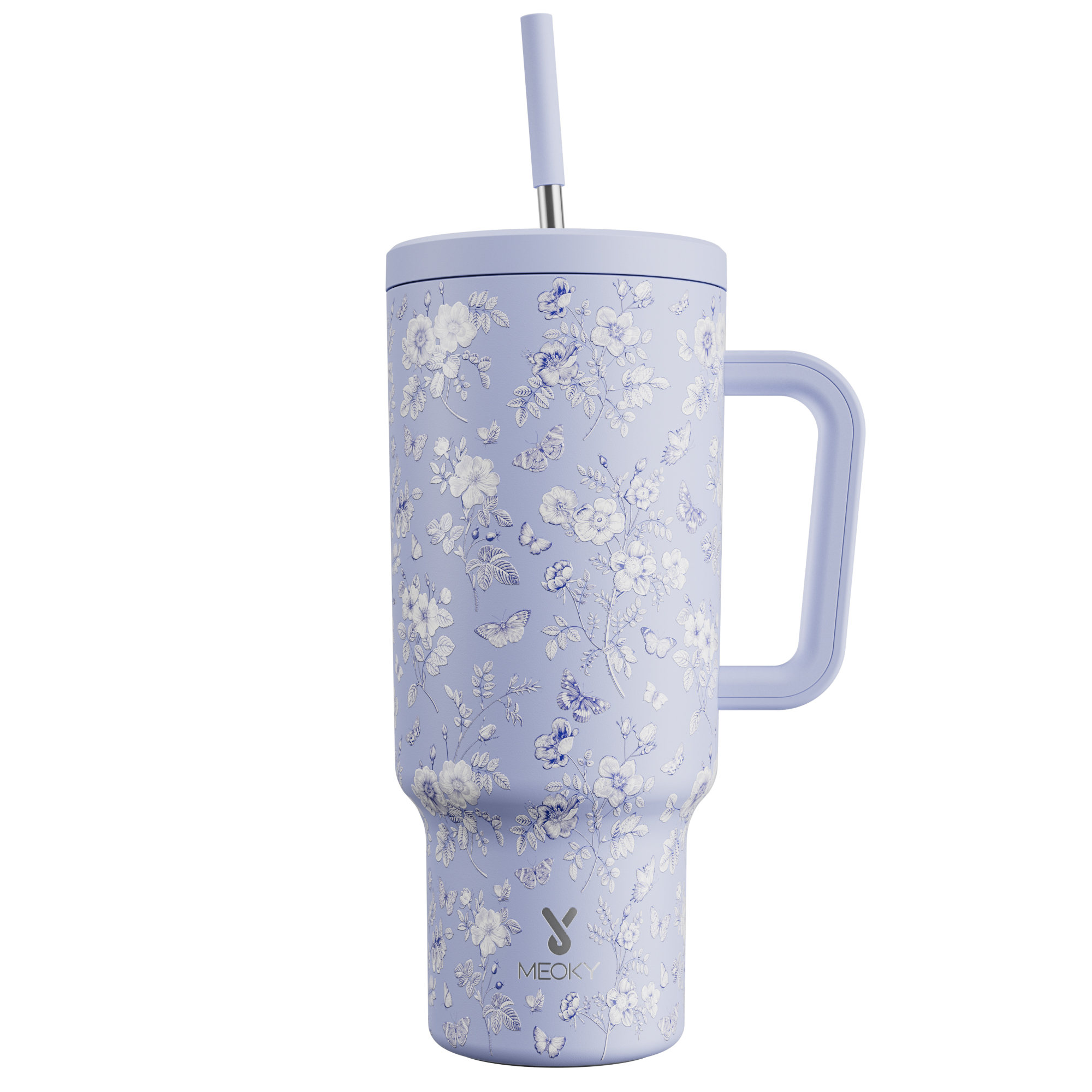 40oz Tumbler With Straw Spring Serenade