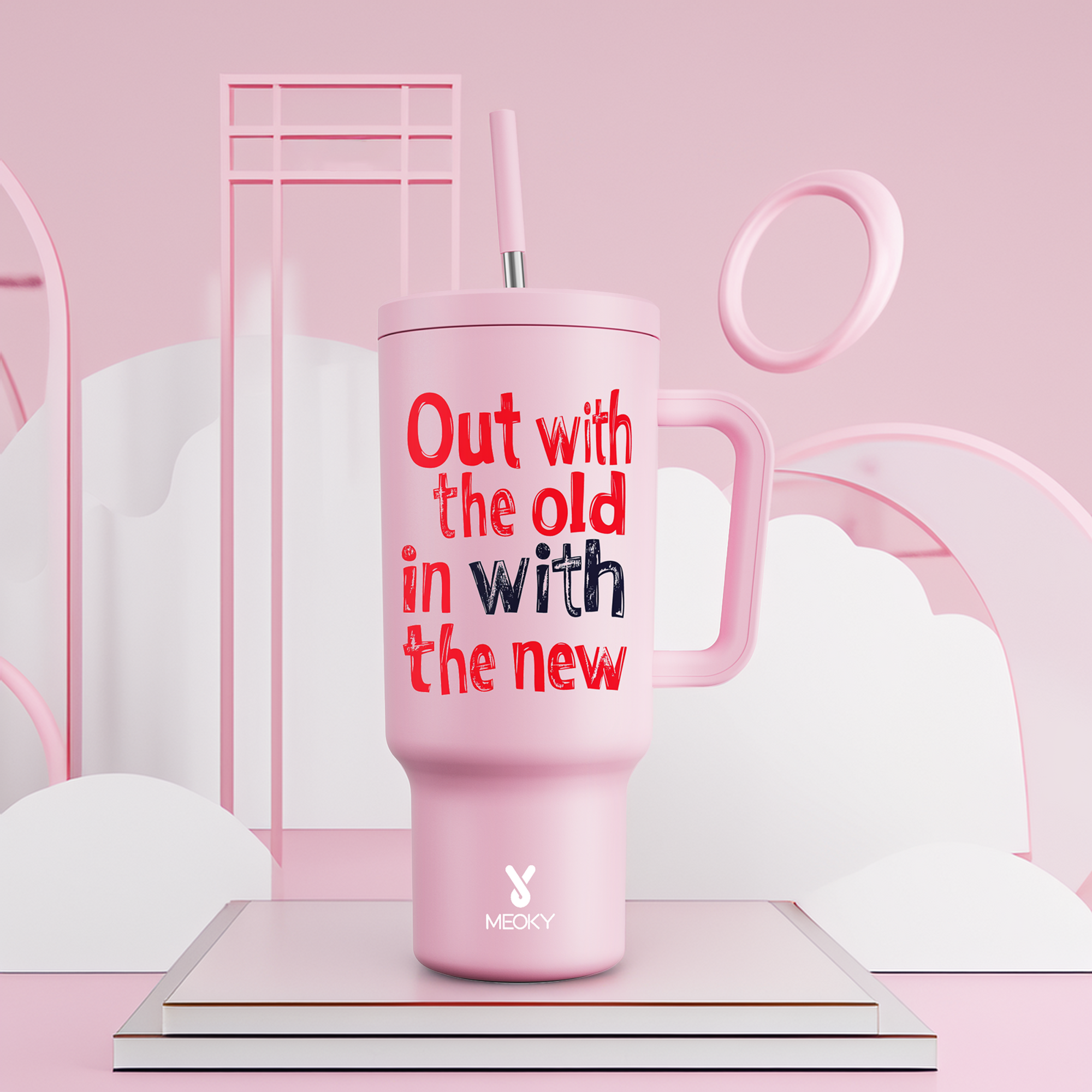 40oz Tumbler With Straw Customized - Happy 2025 New Year ！- Gifts for yourself, family, friends, lovers!