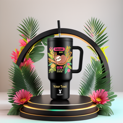 40oz Tumbler With Straw Customized - Cartoon Animals Collection - Gifts for yourself, family, friends, lovers!