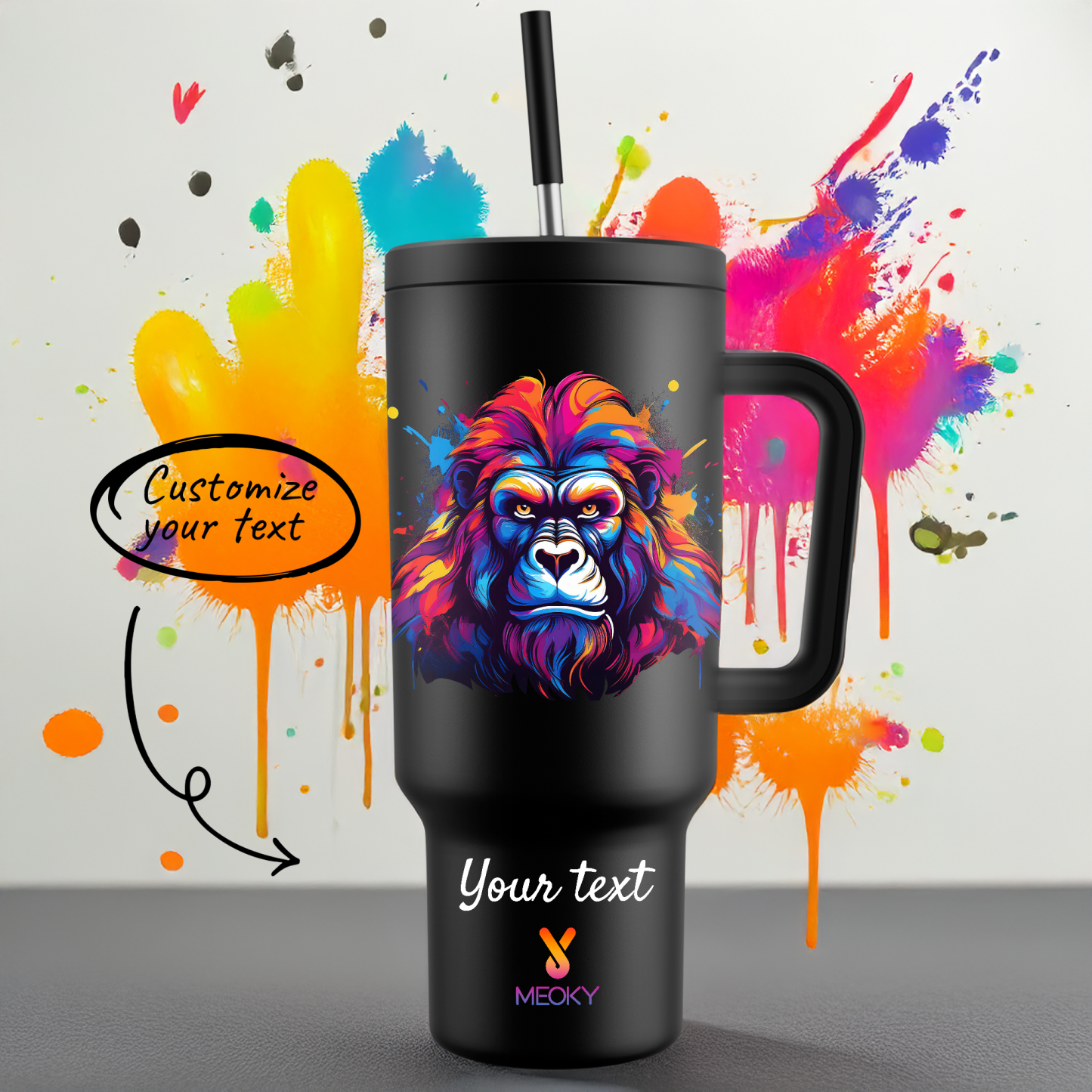 Wild Animal Collection - Customized 40oz Tumbler With Straw - The perfect gift for Loved ones, relatives, friends !
