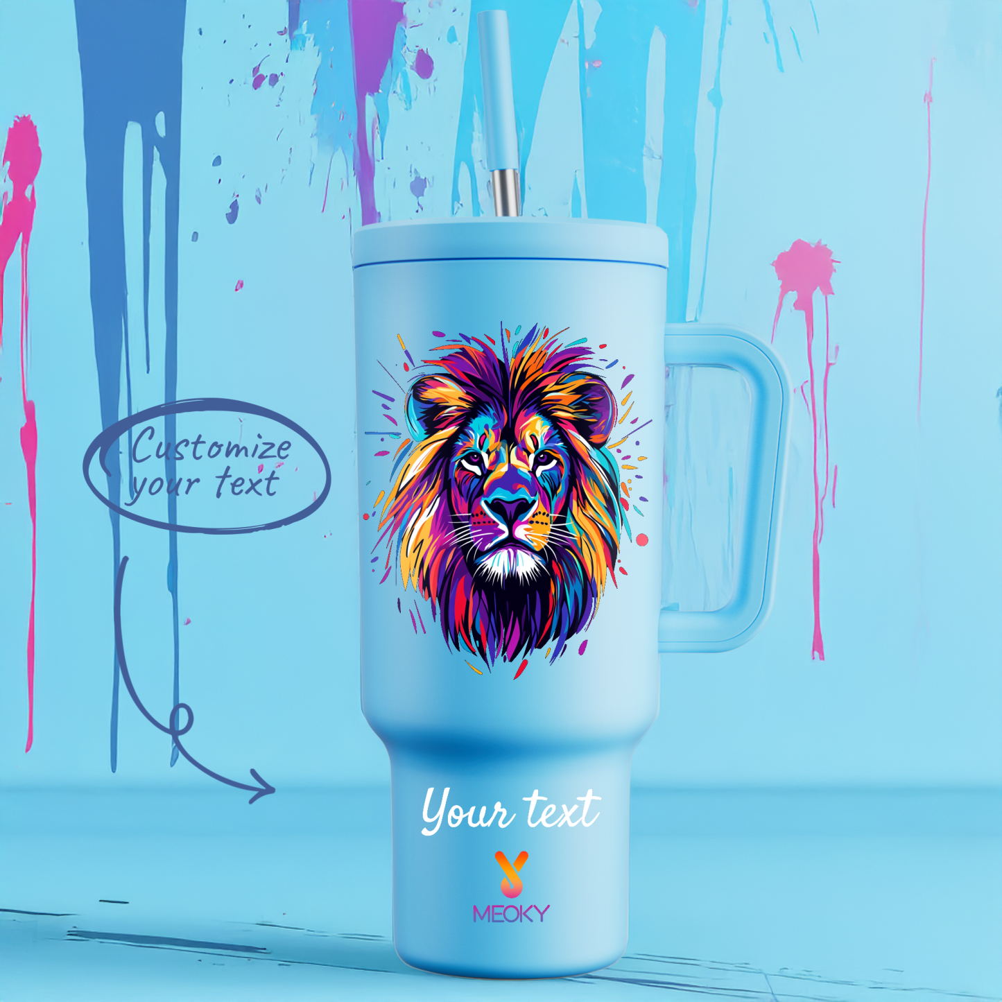 Wild Animal Collection - Customized 40oz Tumbler With Straw - The perfect gift for Loved ones, relatives, friends !