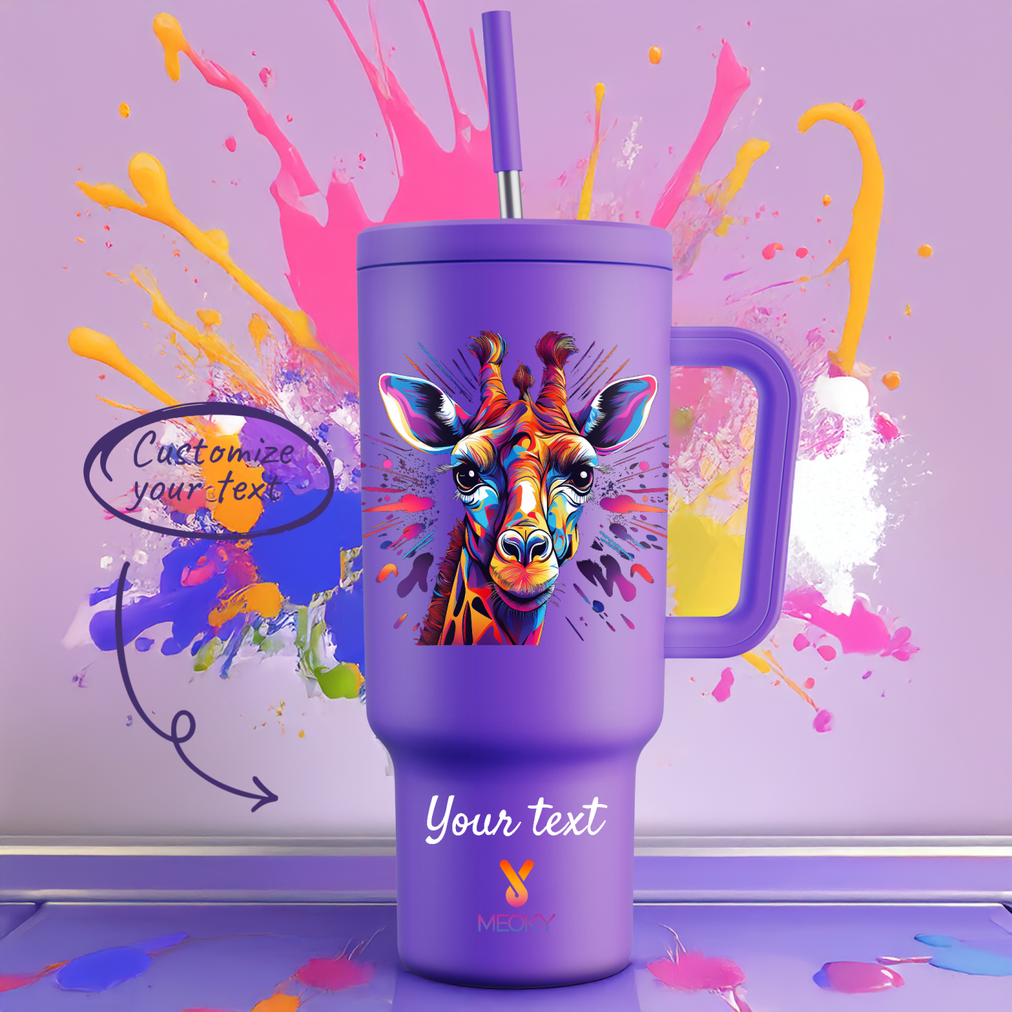 Wild Animal Collection - Customized 40oz Tumbler With Straw - The perfect gift for Loved ones, relatives, friends !