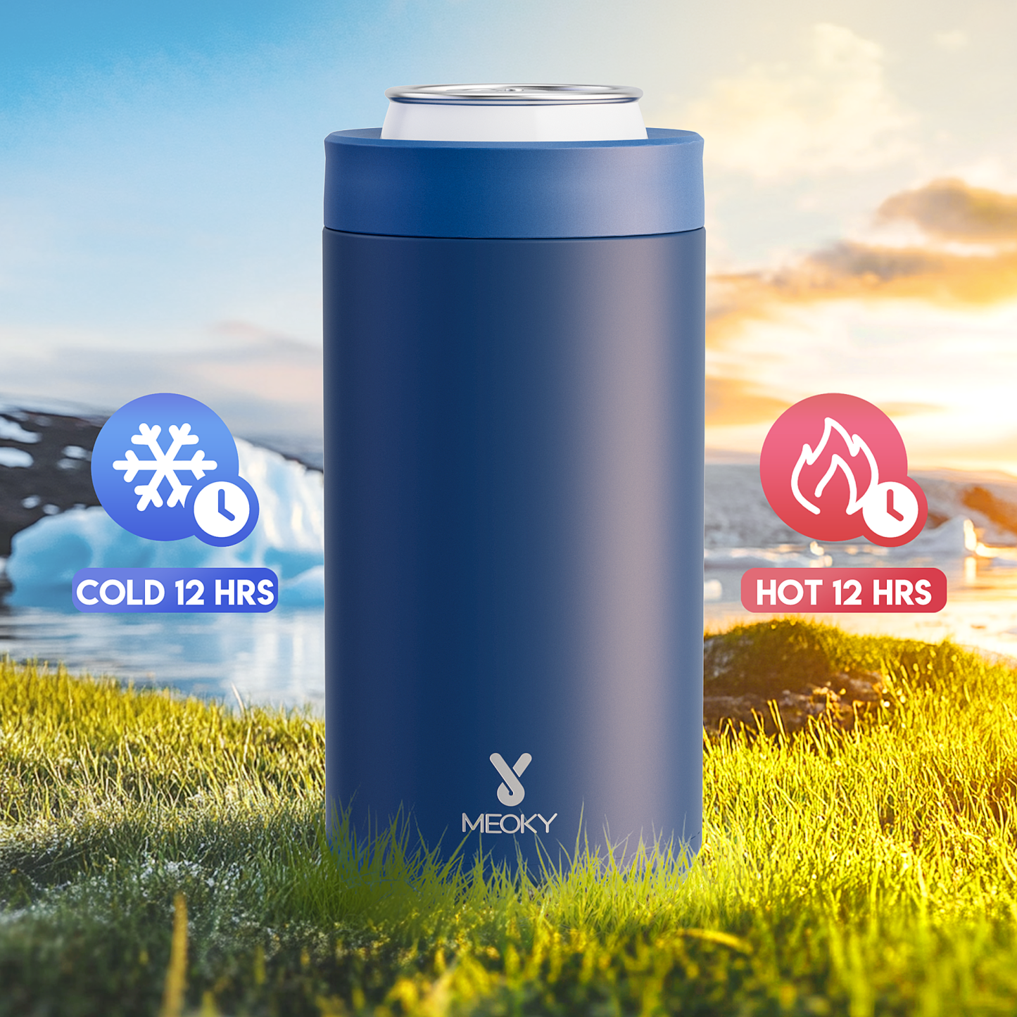 17 oz can cooler ocean blue