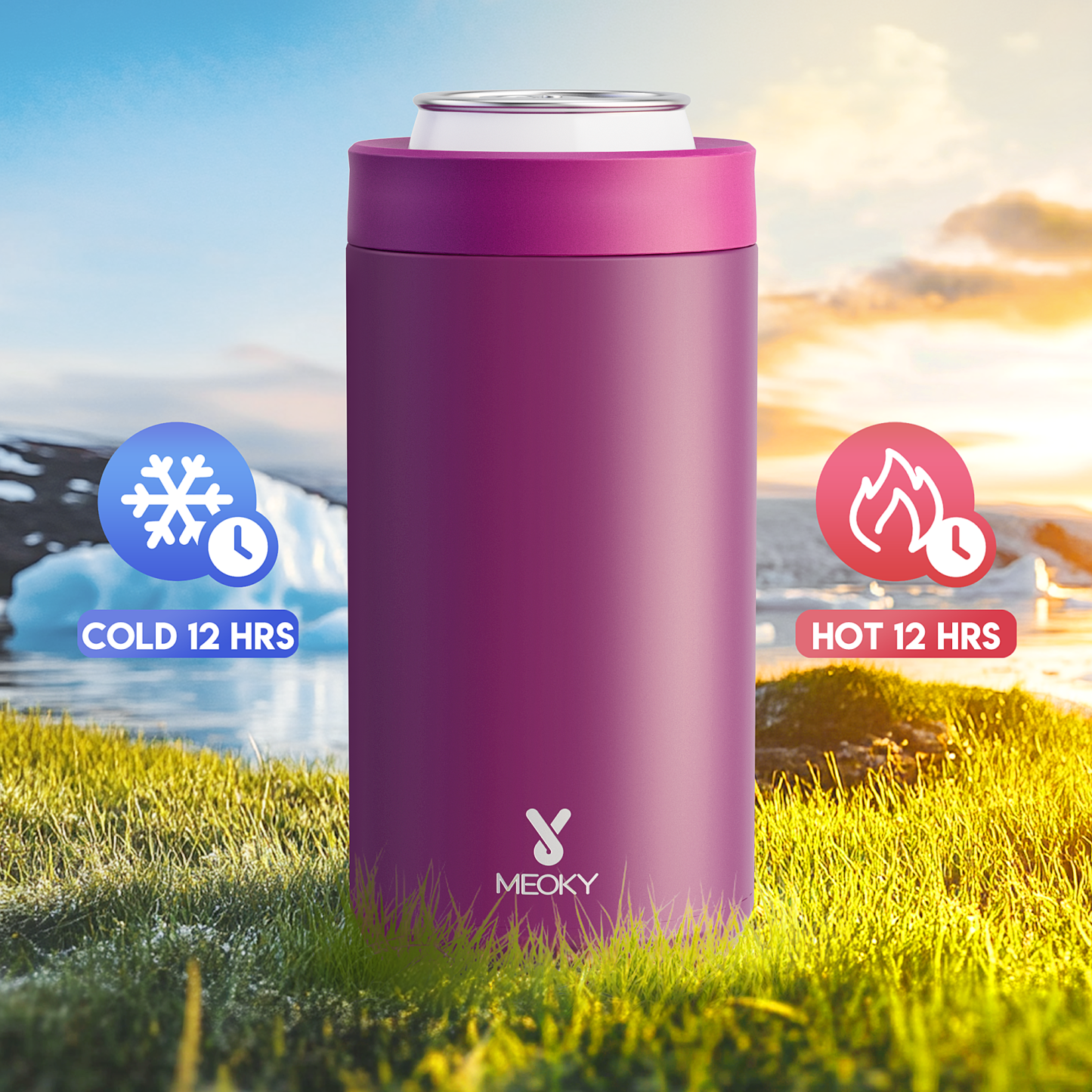 17 oz can cooler berry