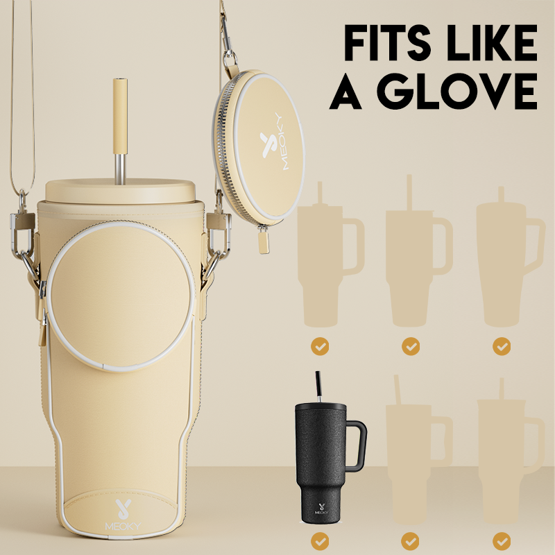 tumbler cup bag beige