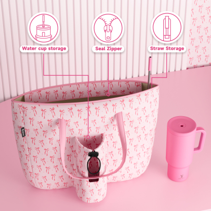 tote bag pink bow
