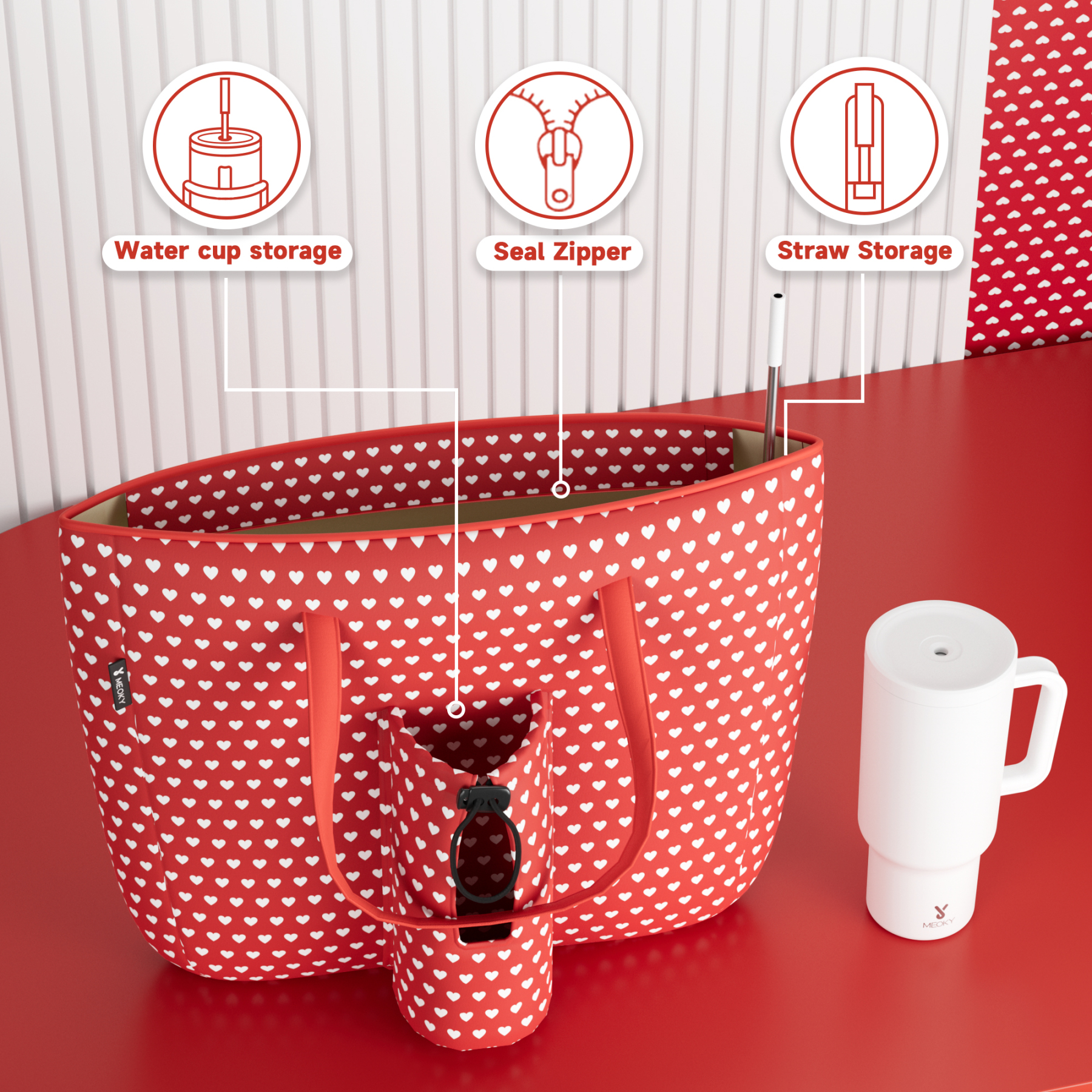 tote bag red heart