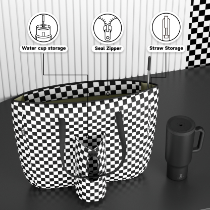 tote bag black squares
