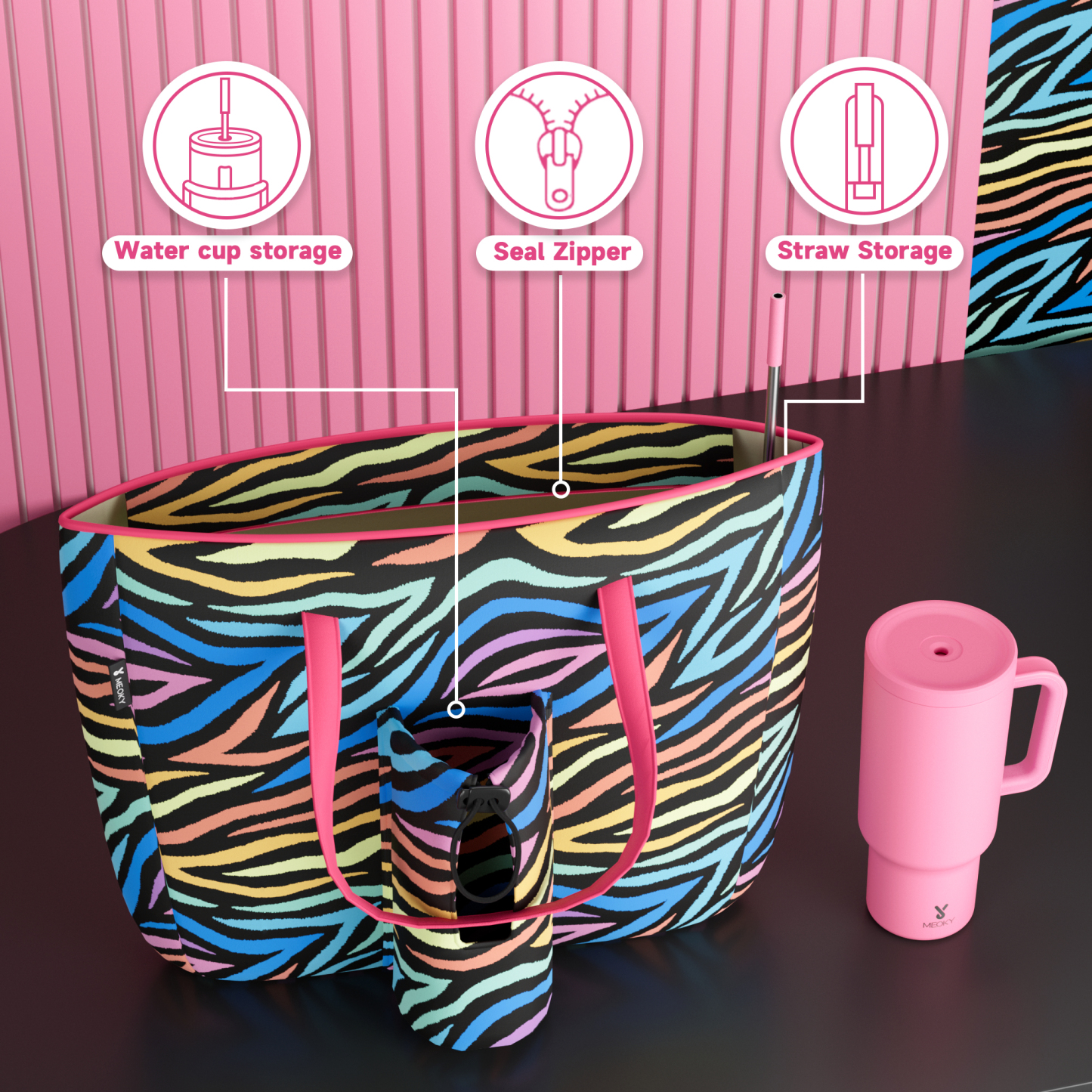 tote bag color zebra