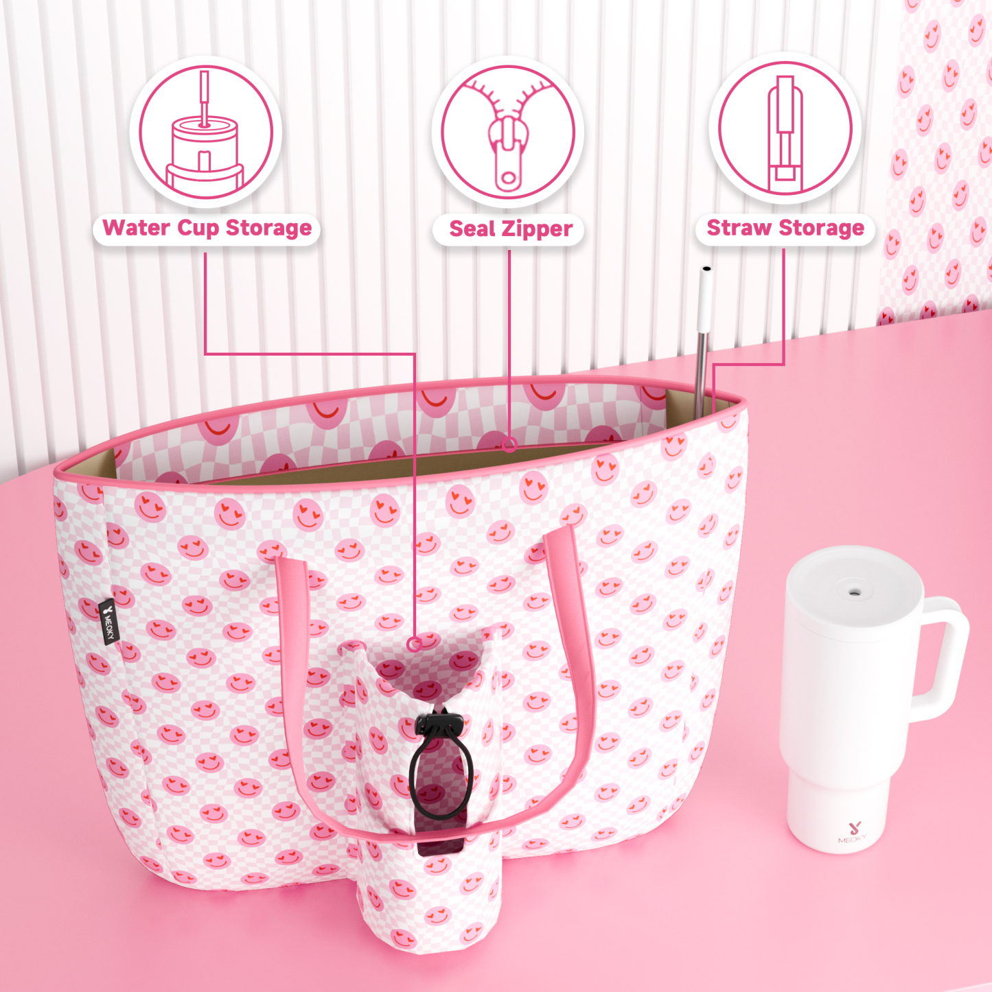 tote bag happy checker