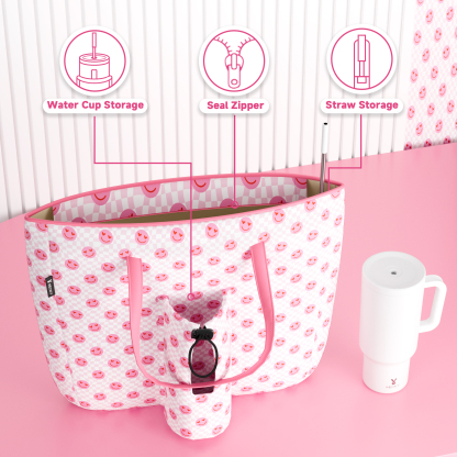 tote bag happy checker