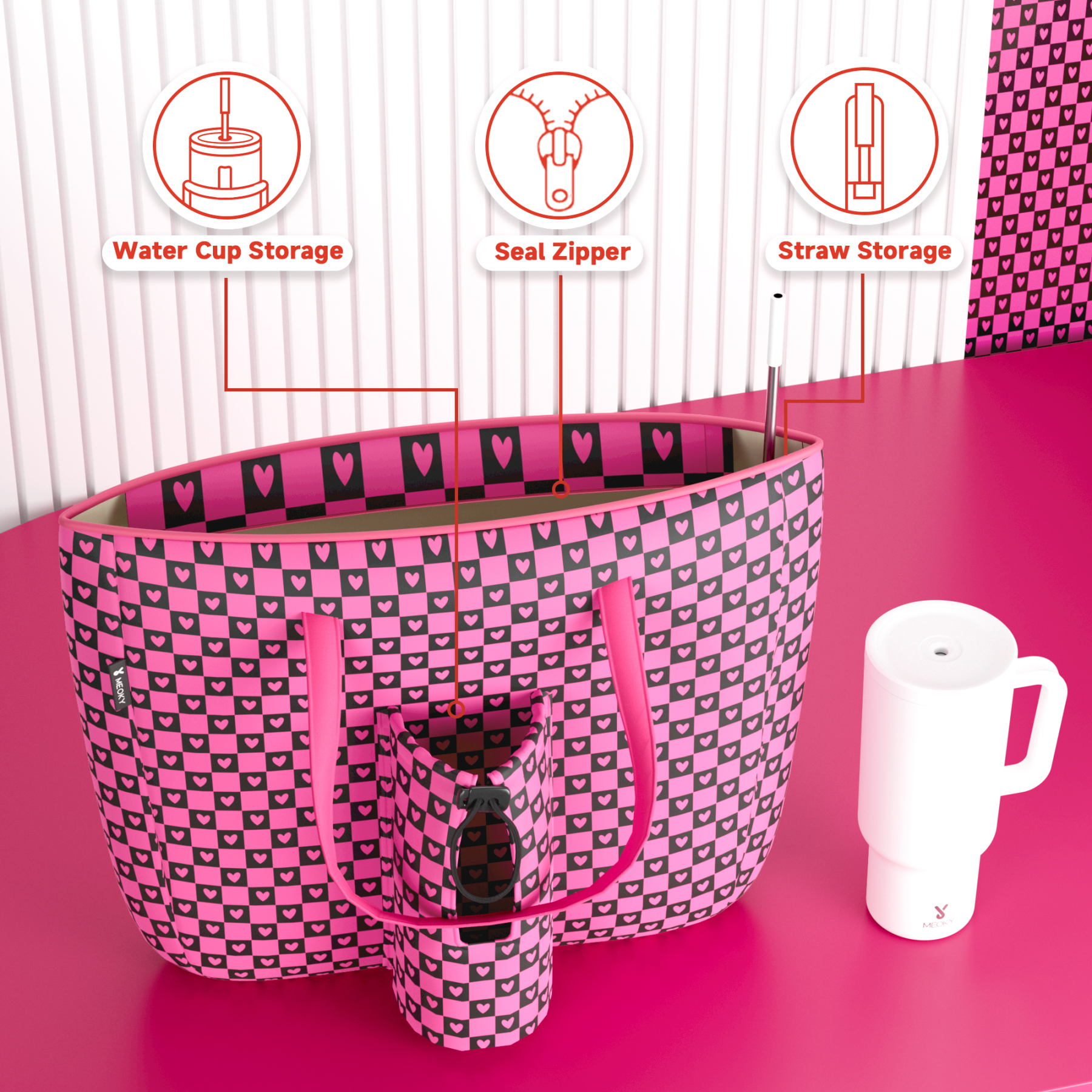 tote bag love grid
