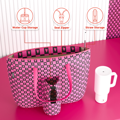 tote bag love grid