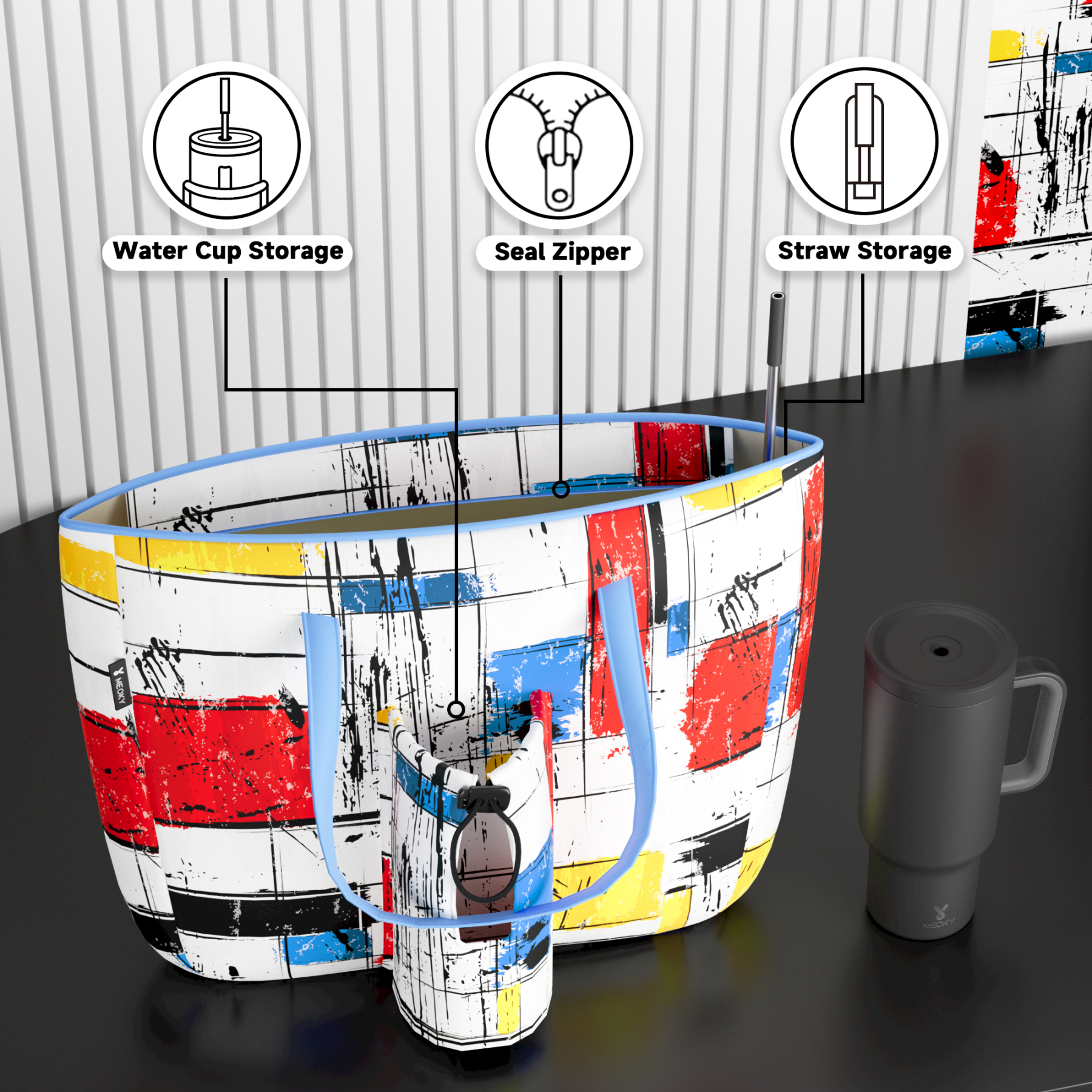 tote bag mondrian vibe