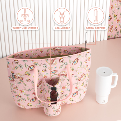 tote bag rosette pink