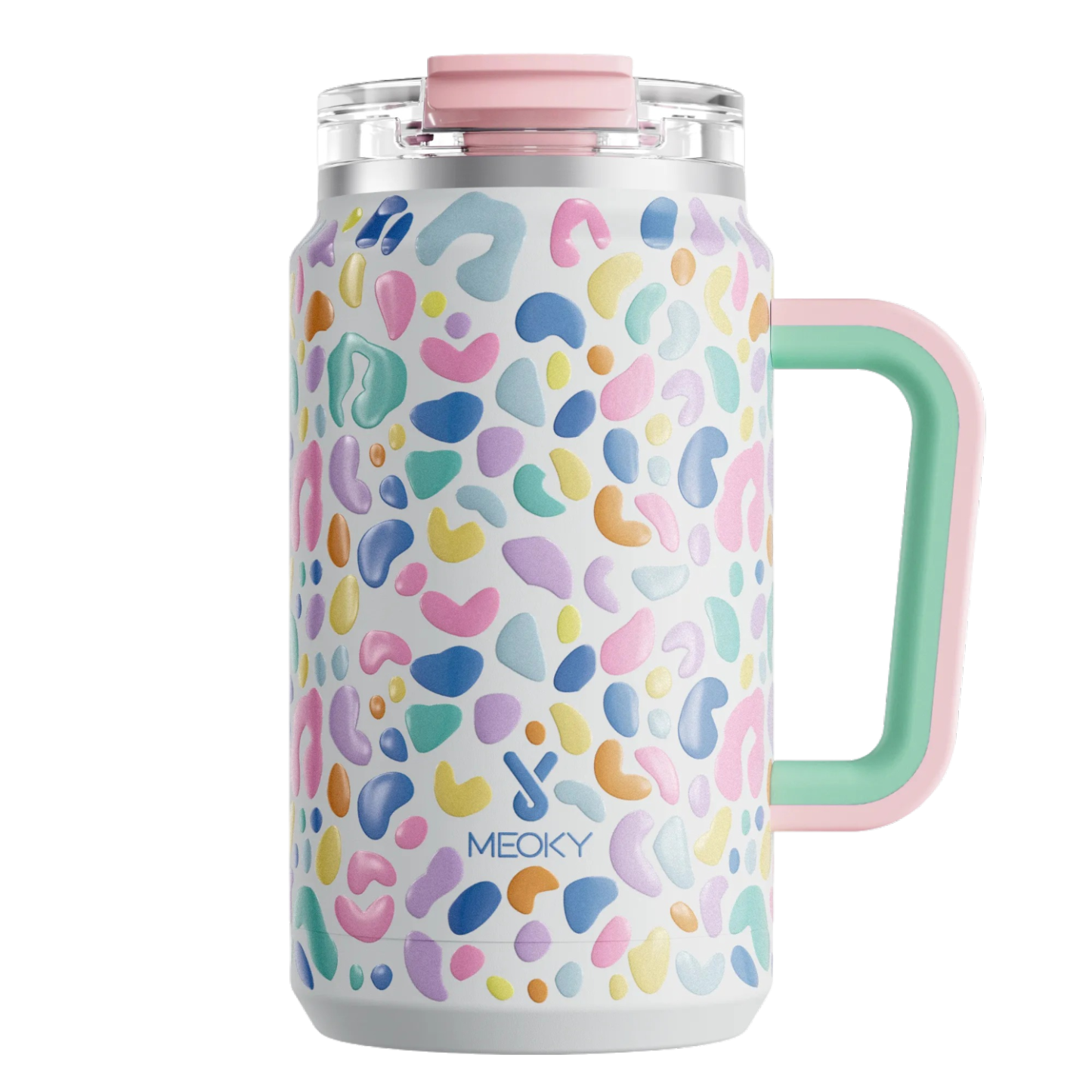 50oz water bottle 2 in 1 lid Animal print collection Color Leopard