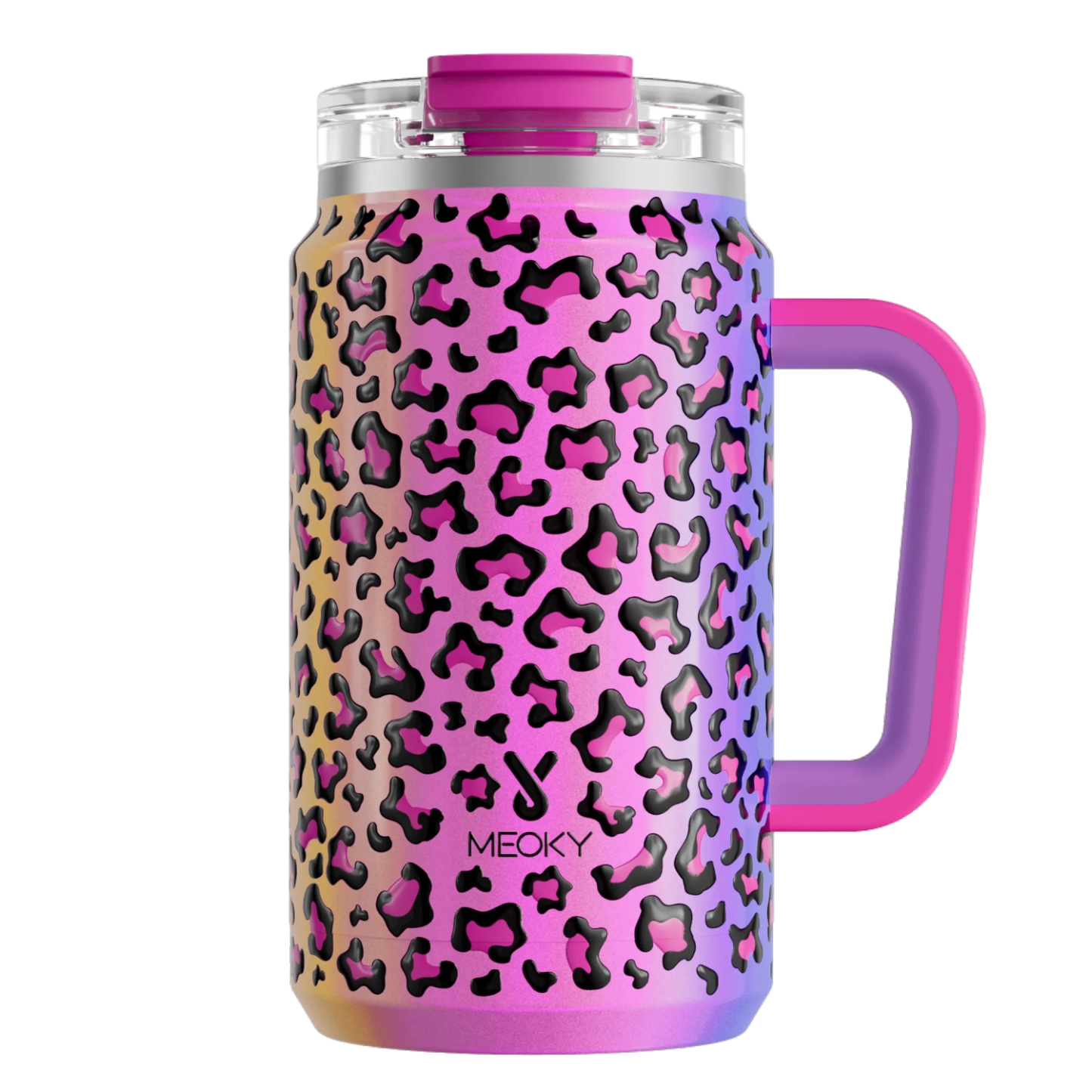 50oz water bottle 2 in 1 lid Animal print collection Rainbow Gradient Leopard