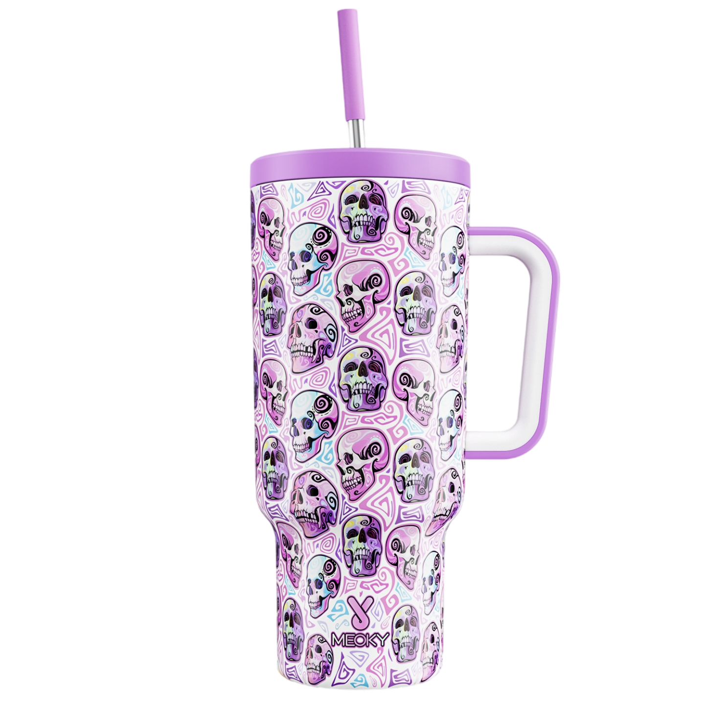 40oz Tumbler With Straw Pastel Panic
