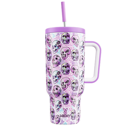 40oz Tumbler With Straw Pastel Panic