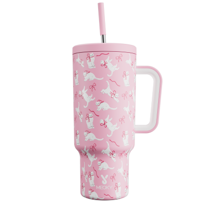 40oz Tumbler With Straw Bow Tie