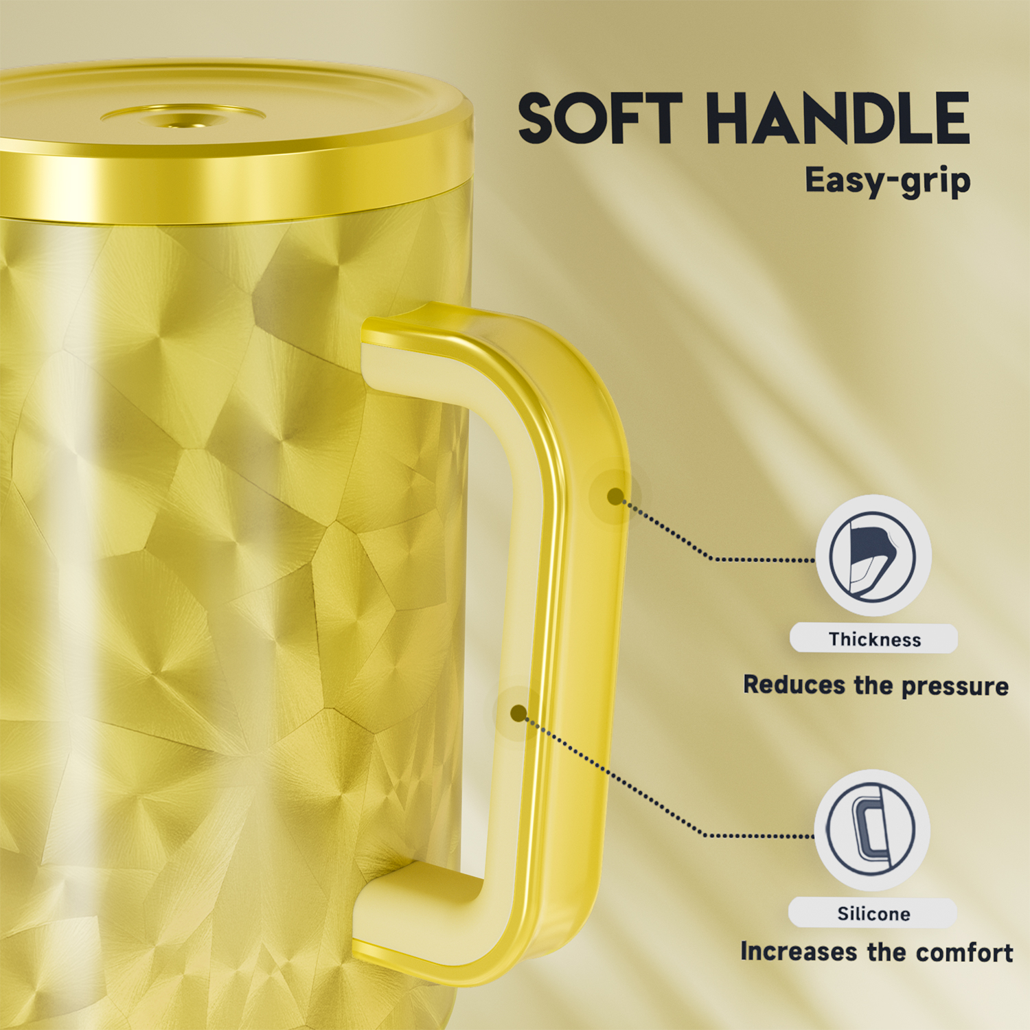 40oz Tumbler With Straw Feather Pattern-Gold Feathers