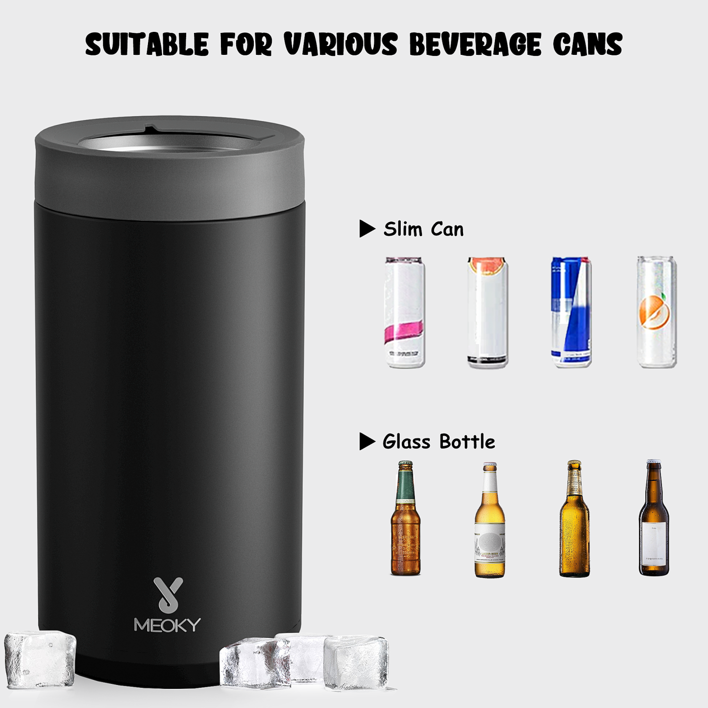 17 oz can cooler graphite black