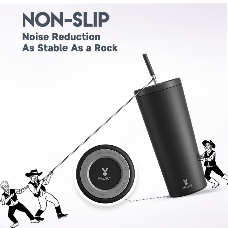 24oz cold cup straw pure black