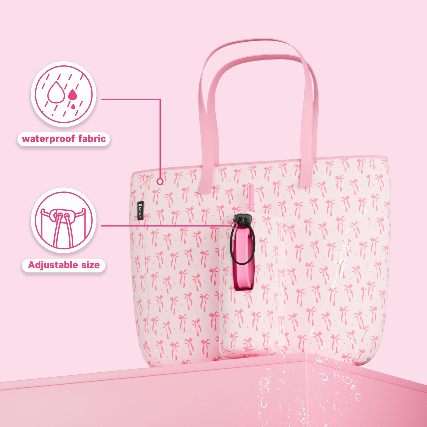tote bag pink bow