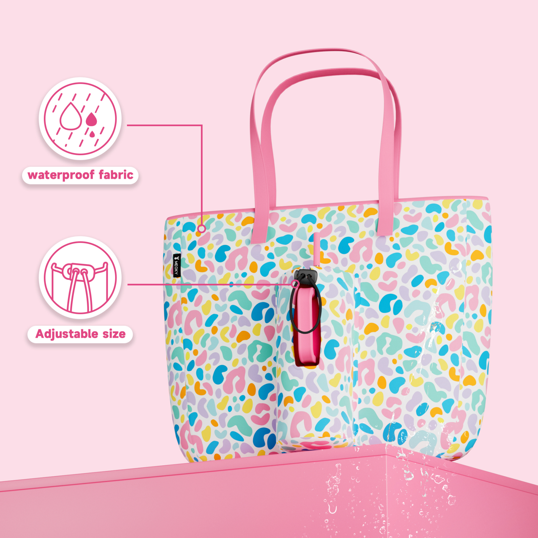 tote bag color leopard