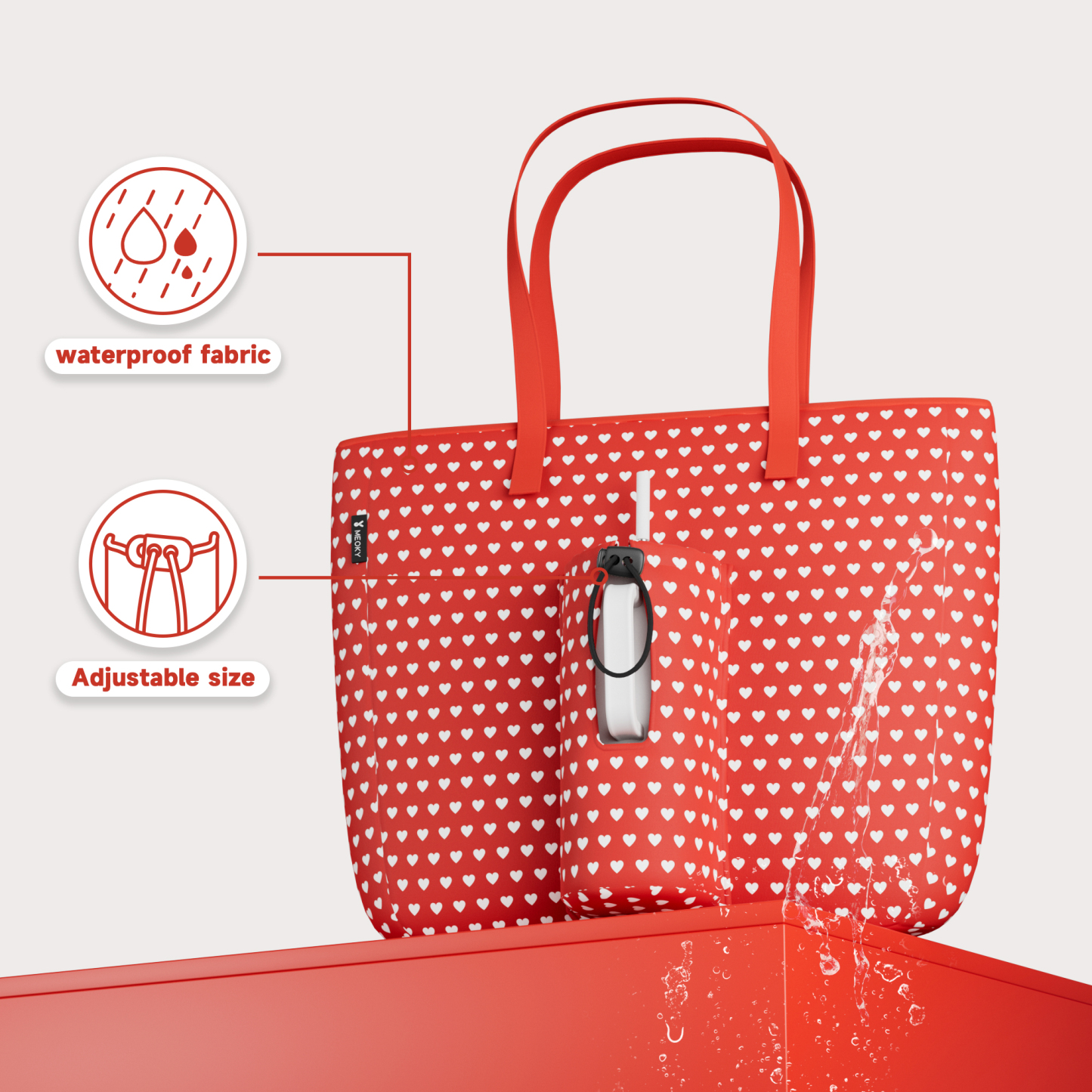 tote bag red heart
