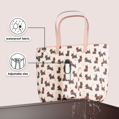 tote bag white puppy