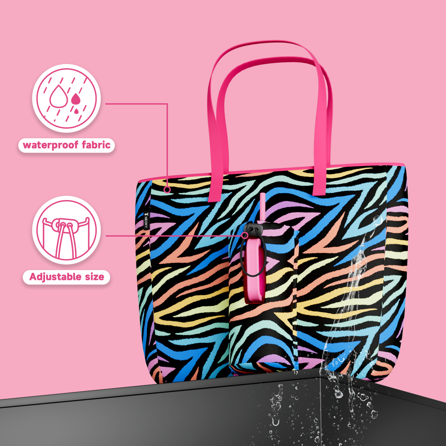 tote bag color zebra