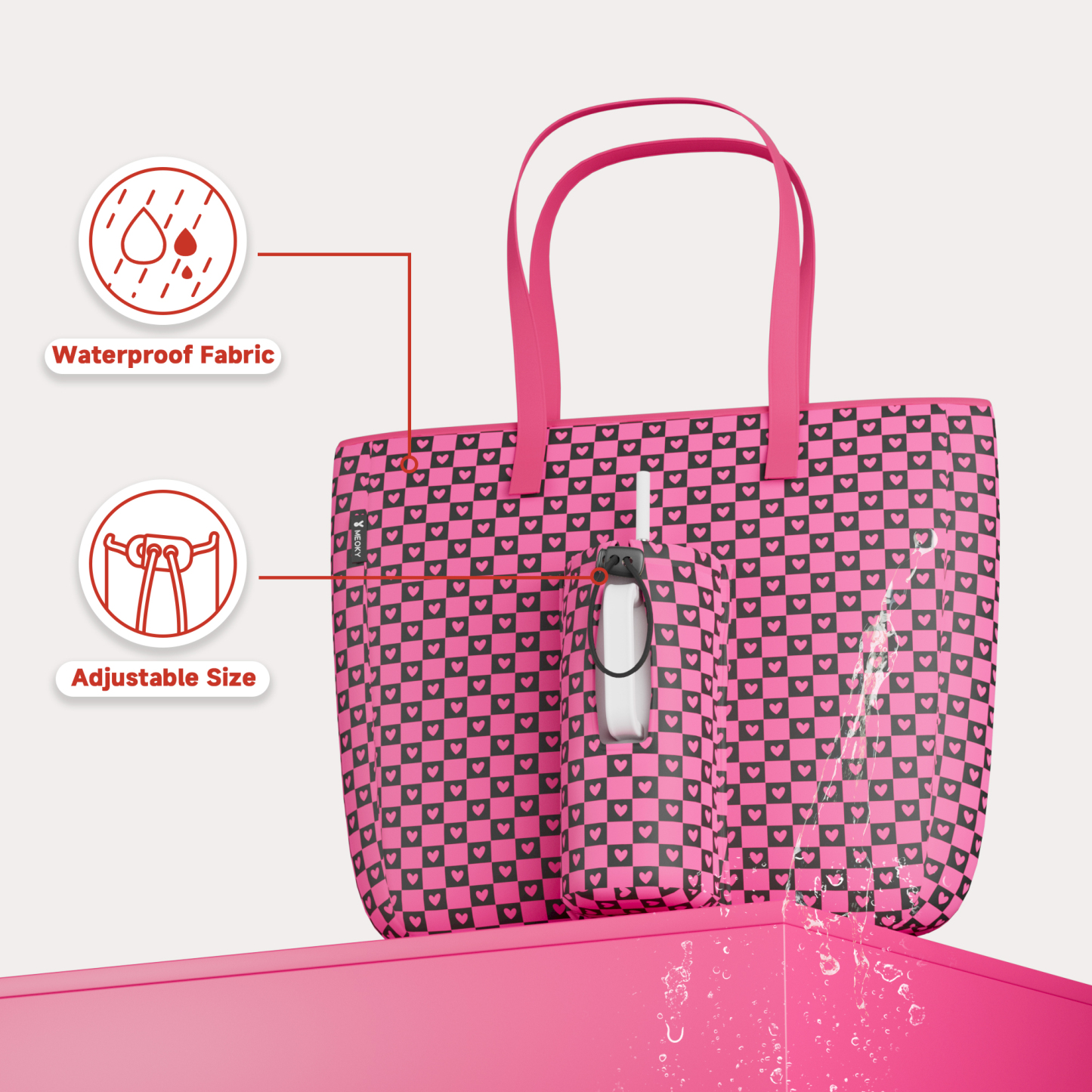 tote bag love grid