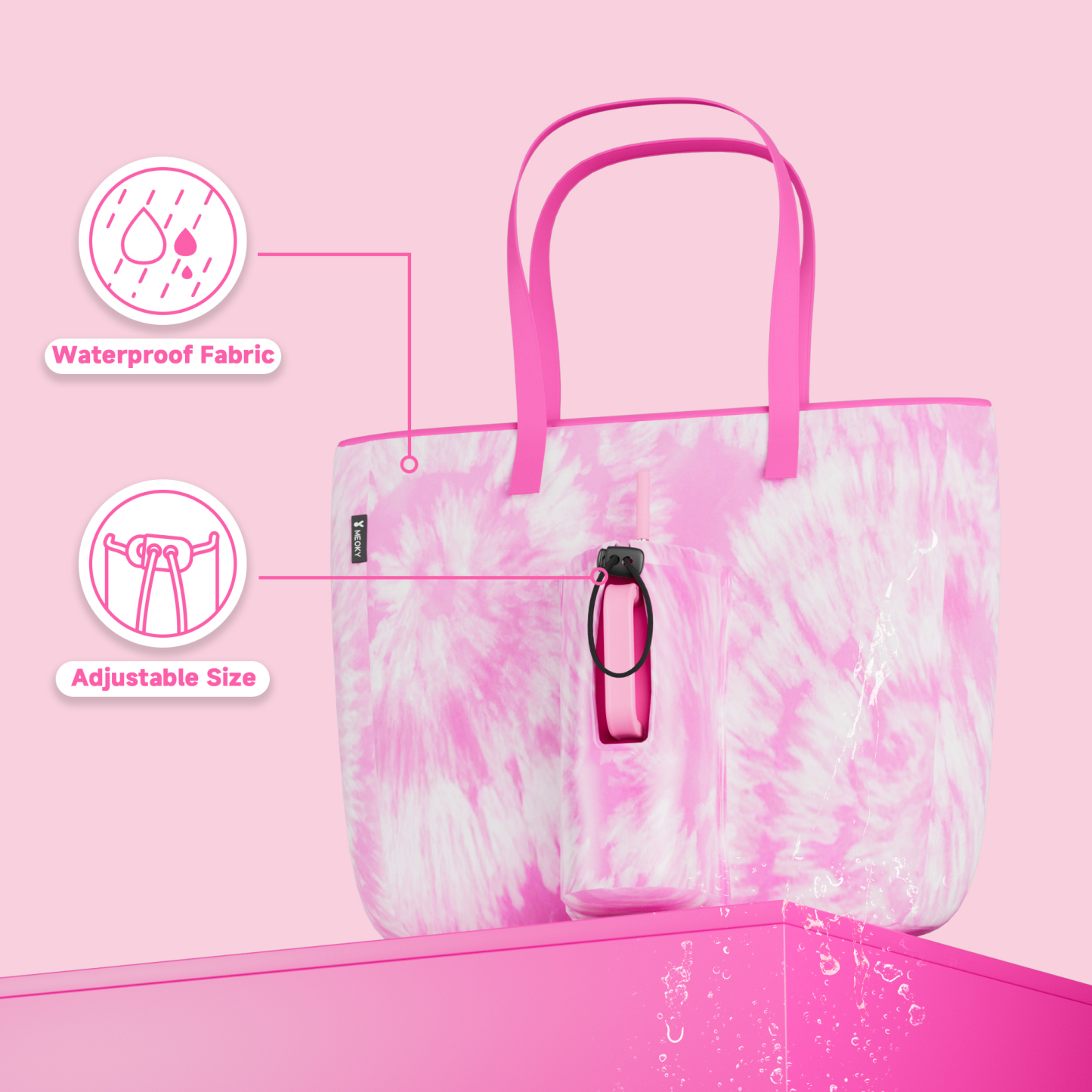tote bag pink swirl