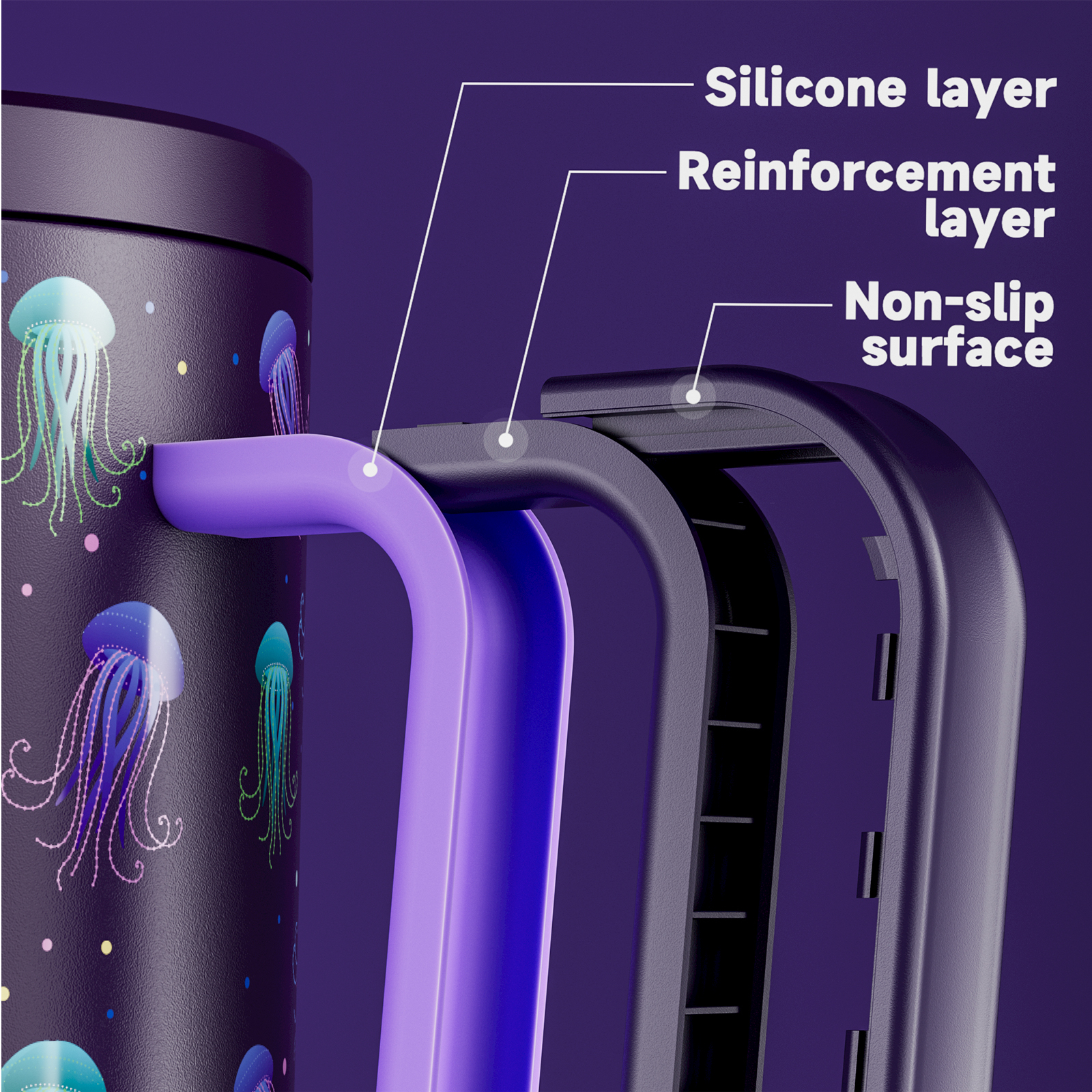 40oz Tumbler With Straw Glow Medusas