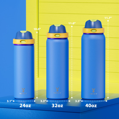 24oz Dual Spout Bounce Water Bottle-Sapphire