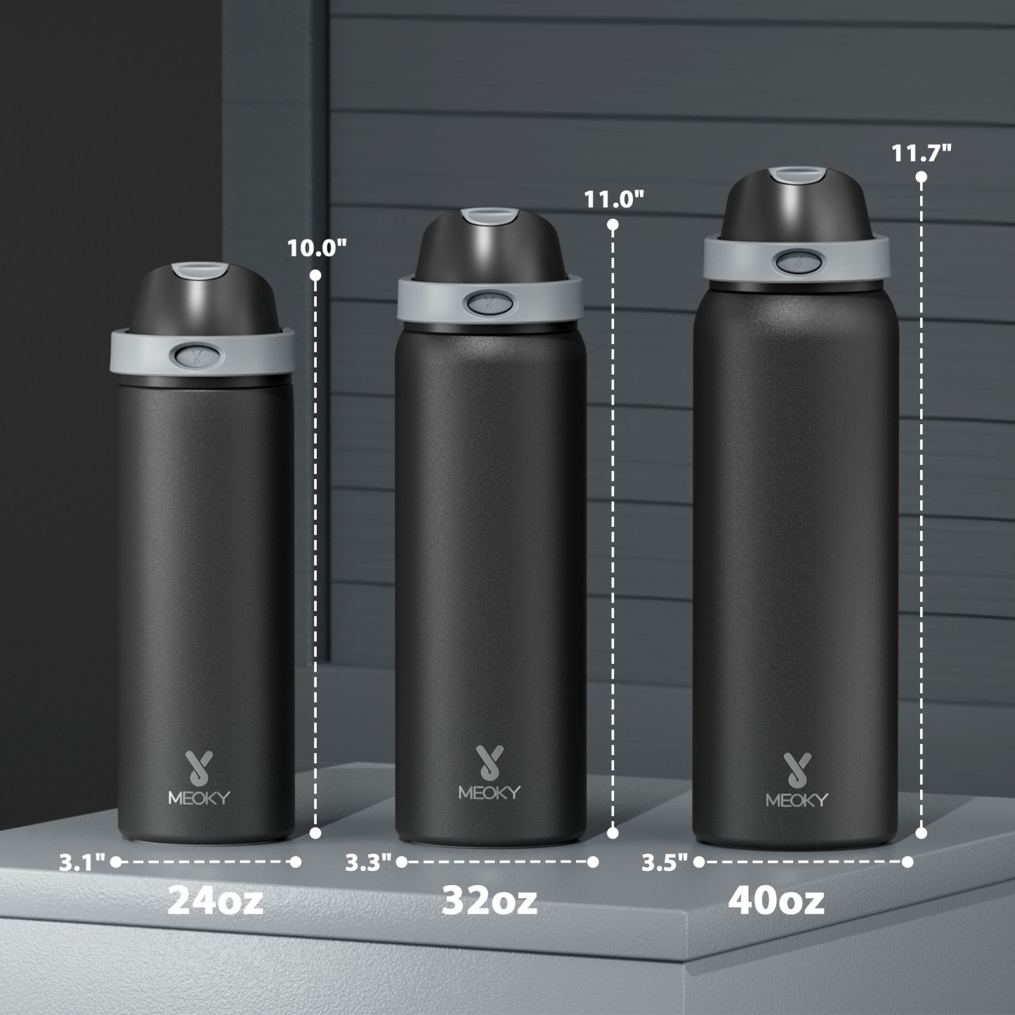 32oz Dual Spout Bounce Water Bottle-Night