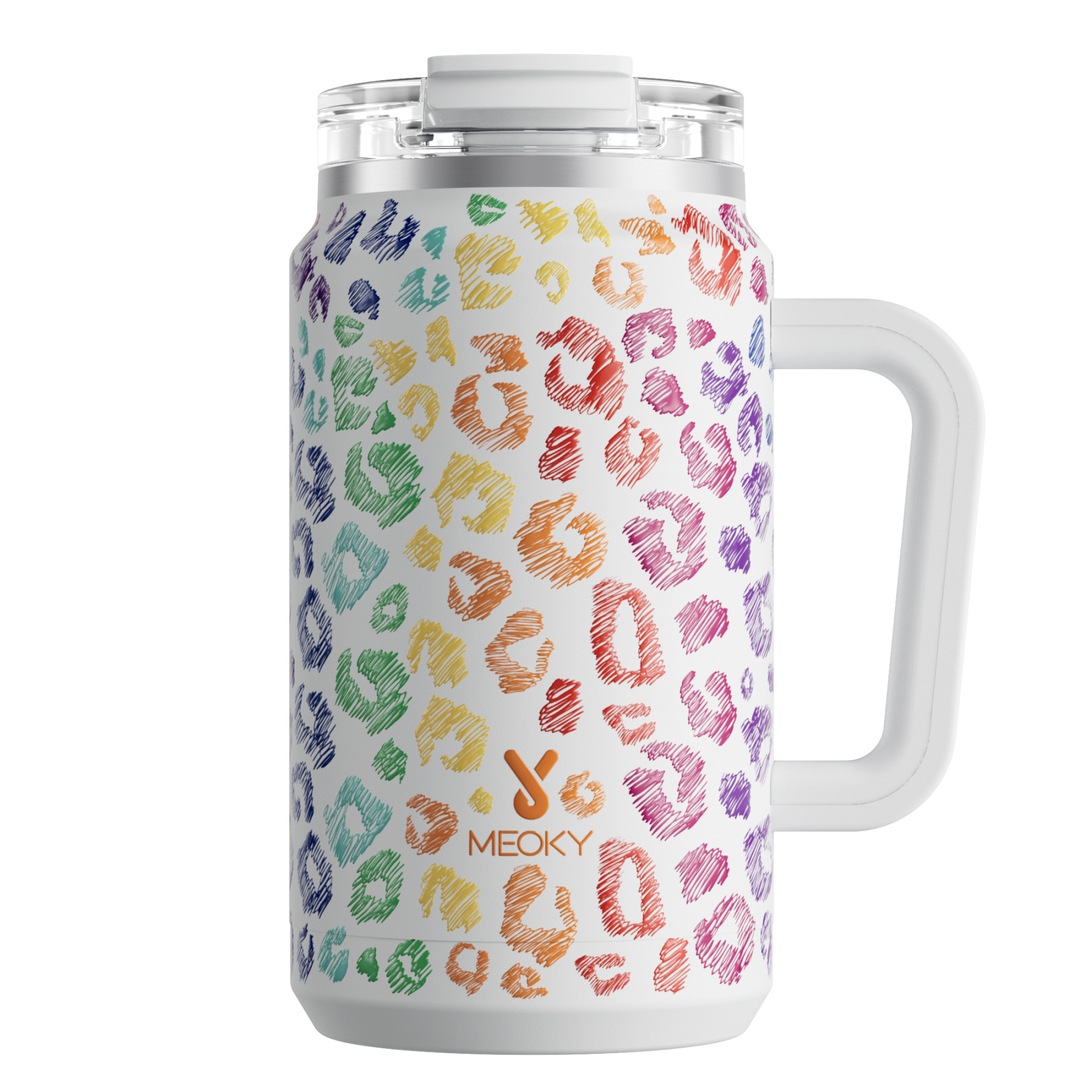 50oz water bottle 2 in 1 lid Animal print collection Color Kiss