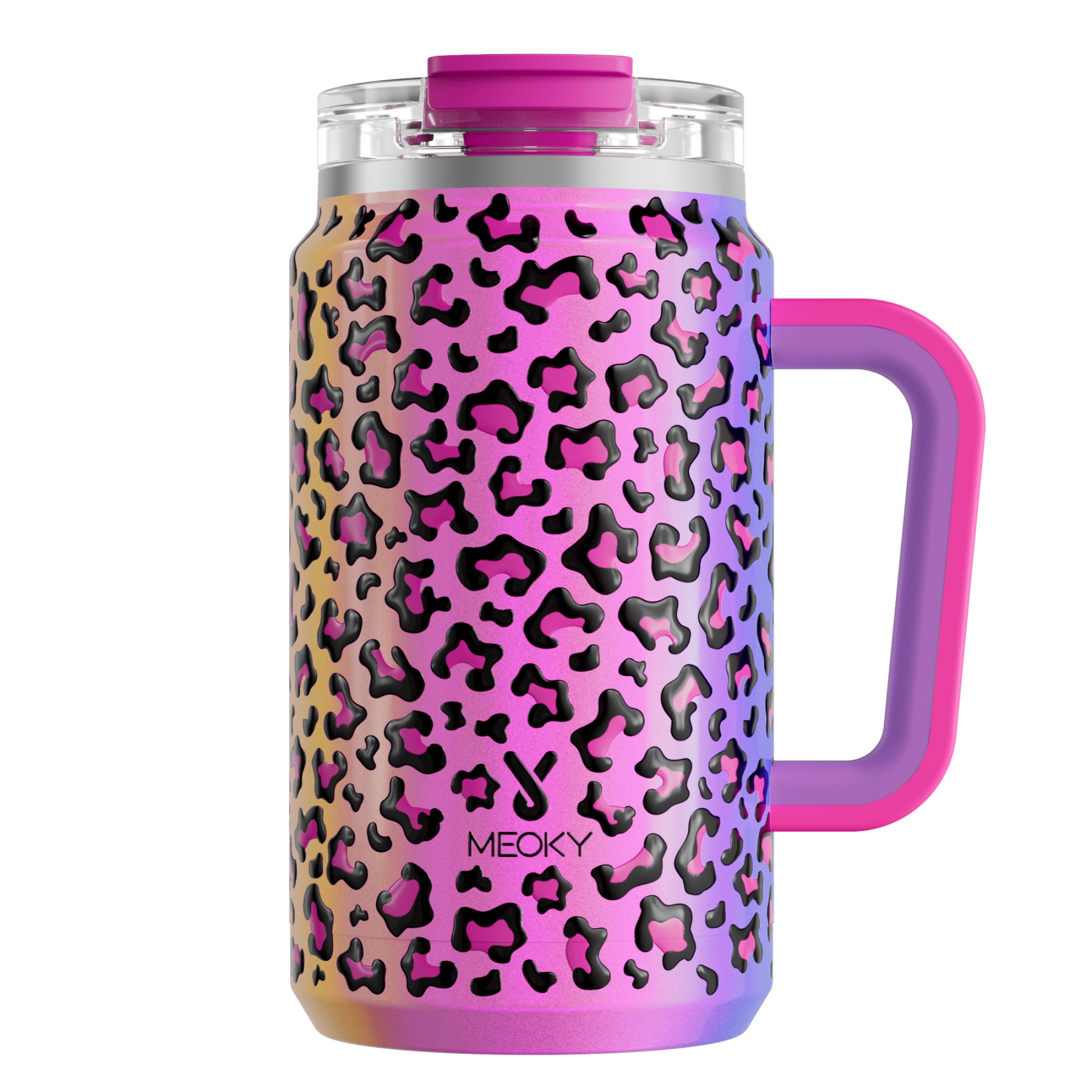 50oz water bottle 2 in 1 lid Animal print collection Rainbow Gradient Leopard