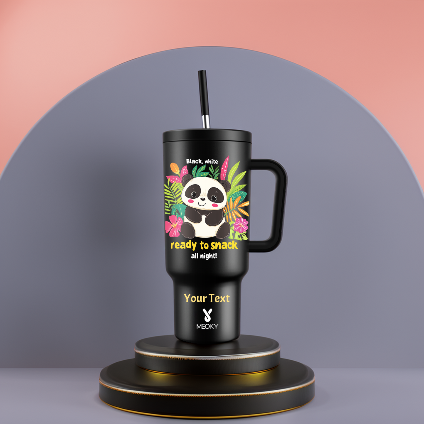 40oz Tumbler With Straw Customized - Cartoon Animals Collection - Gifts for yourself, family, friends, lovers!