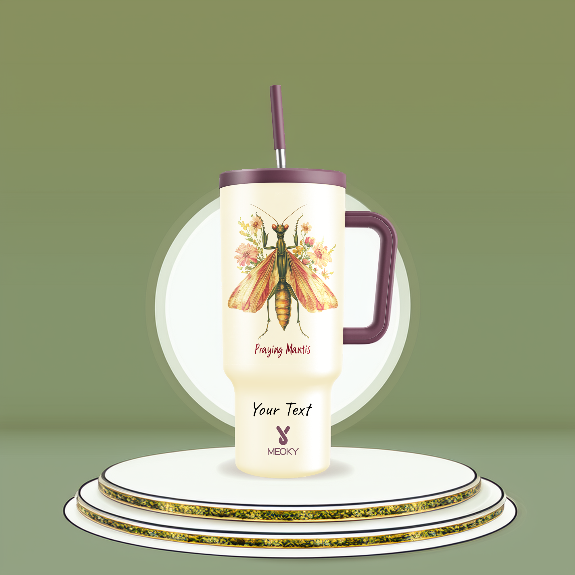 40oz Tumbler With Straw Customized - Insects Collection - Gifts for yourself, family, friends, lovers!