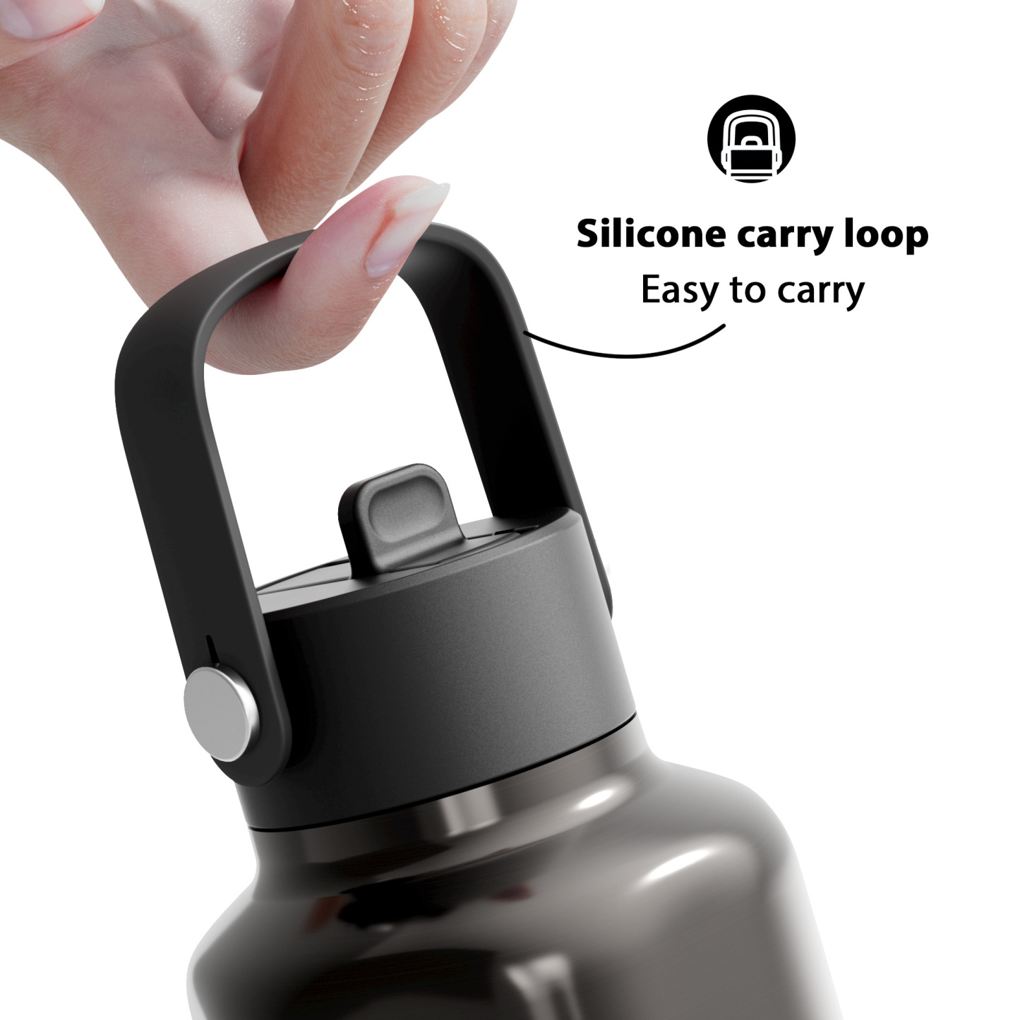 24oz hexagonal water bottle gradient black orange