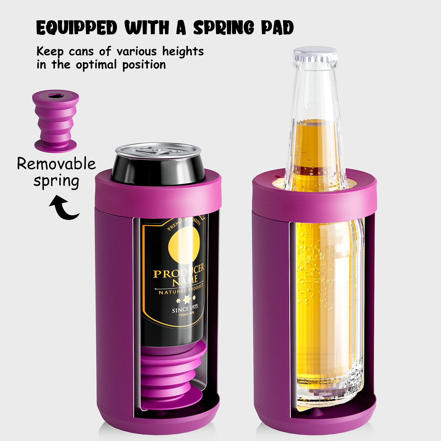 17 oz can cooler berry
